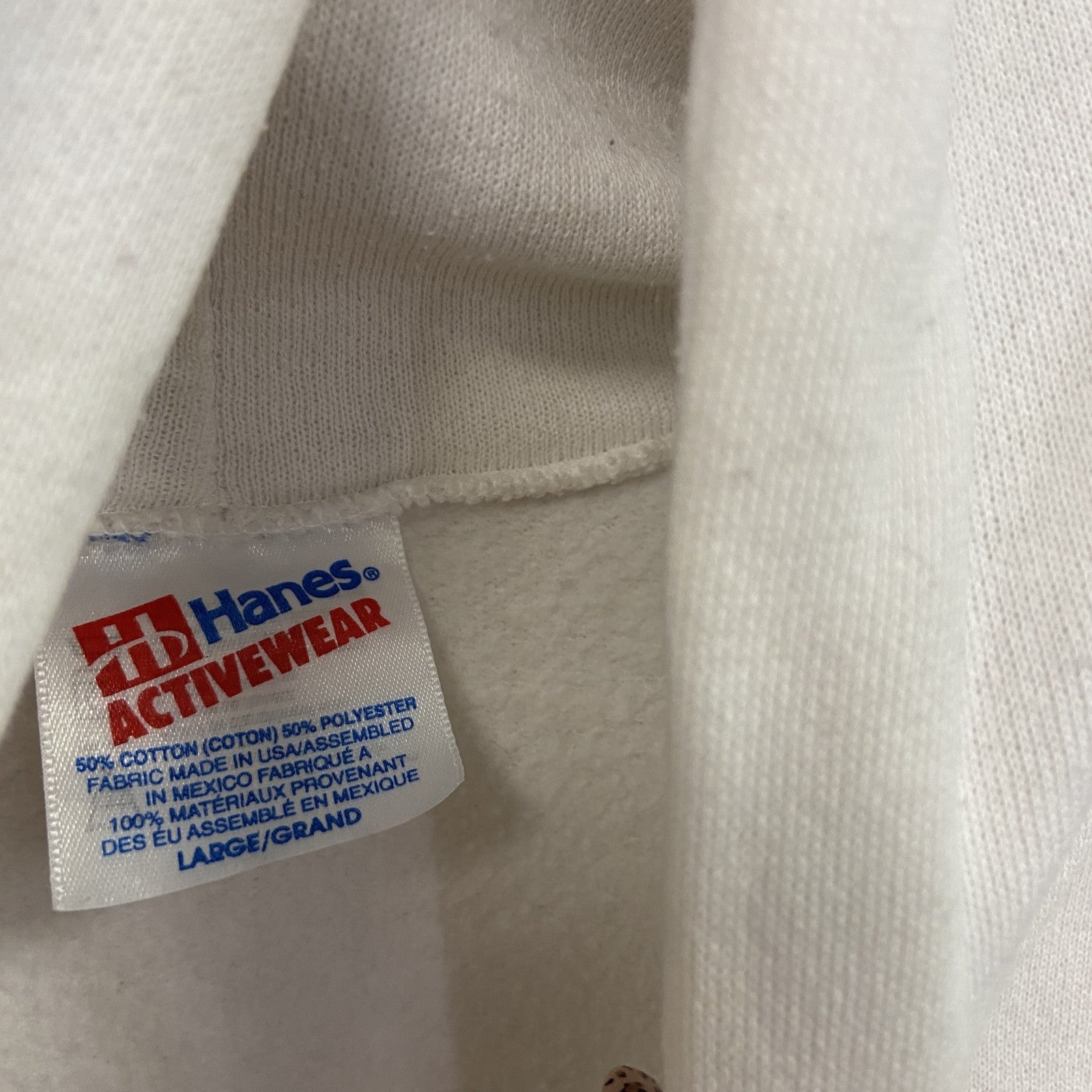Hanes　ヘインズ　スウェットパーカー/フーディー　白　ホワイト　Lサイズ