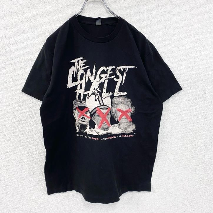 tultex　THE LONGEST HALL　半袖プリントTシャツ　人物T　グラフィックT　黒　ブラック　Lサイズ