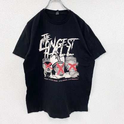 tultex　THE LONGEST HALL　半袖プリントTシャツ　人物T　グラフィックT　黒　ブラック　Lサイズ
