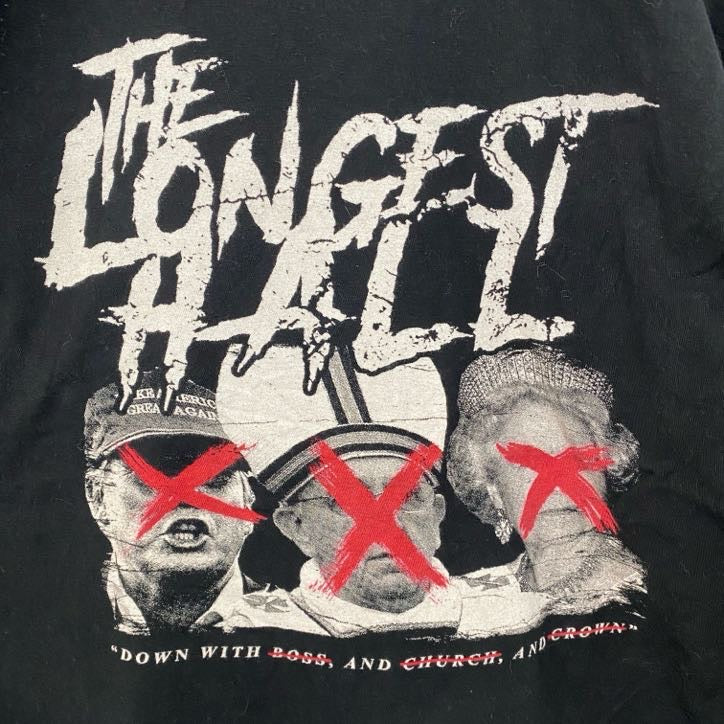 tultex　THE LONGEST HALL　半袖プリントTシャツ　人物T　グラフィックT　黒　ブラック　Lサイズ