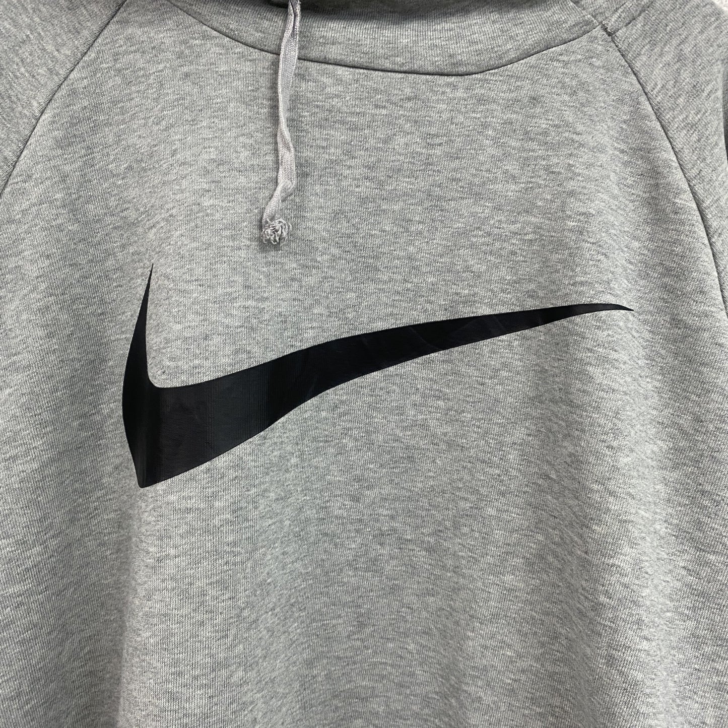 NIKE　ナイキ　スウェットパーカー/フーディー　ラグランスリーブ　スウッシュ　デカロゴ　霜降りグレー　XLサイズ