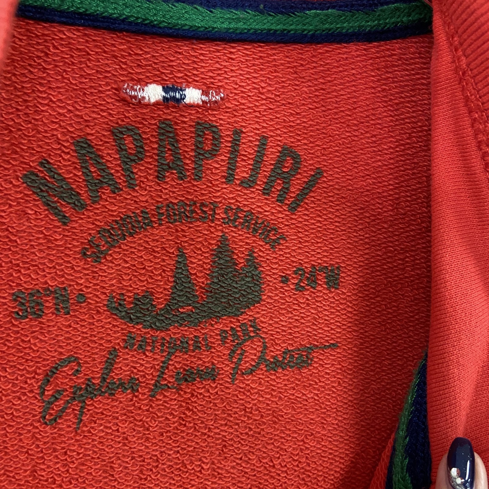 NAPAPIJRI　ハーフジッププルオーバージャケット　赤　レッド