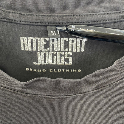 古着 used　AMERICAN JOGGS　半袖格闘技プリントTシャツ　メイウェザーVSマクレガー　クルーネック　黒　Mサイズ