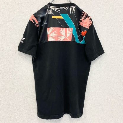 古着 used　adidas アディダス　半袖バックプリントTシャツ　クルーネック　胸ポケット　スポーツ　トレーニング　Mサイズ