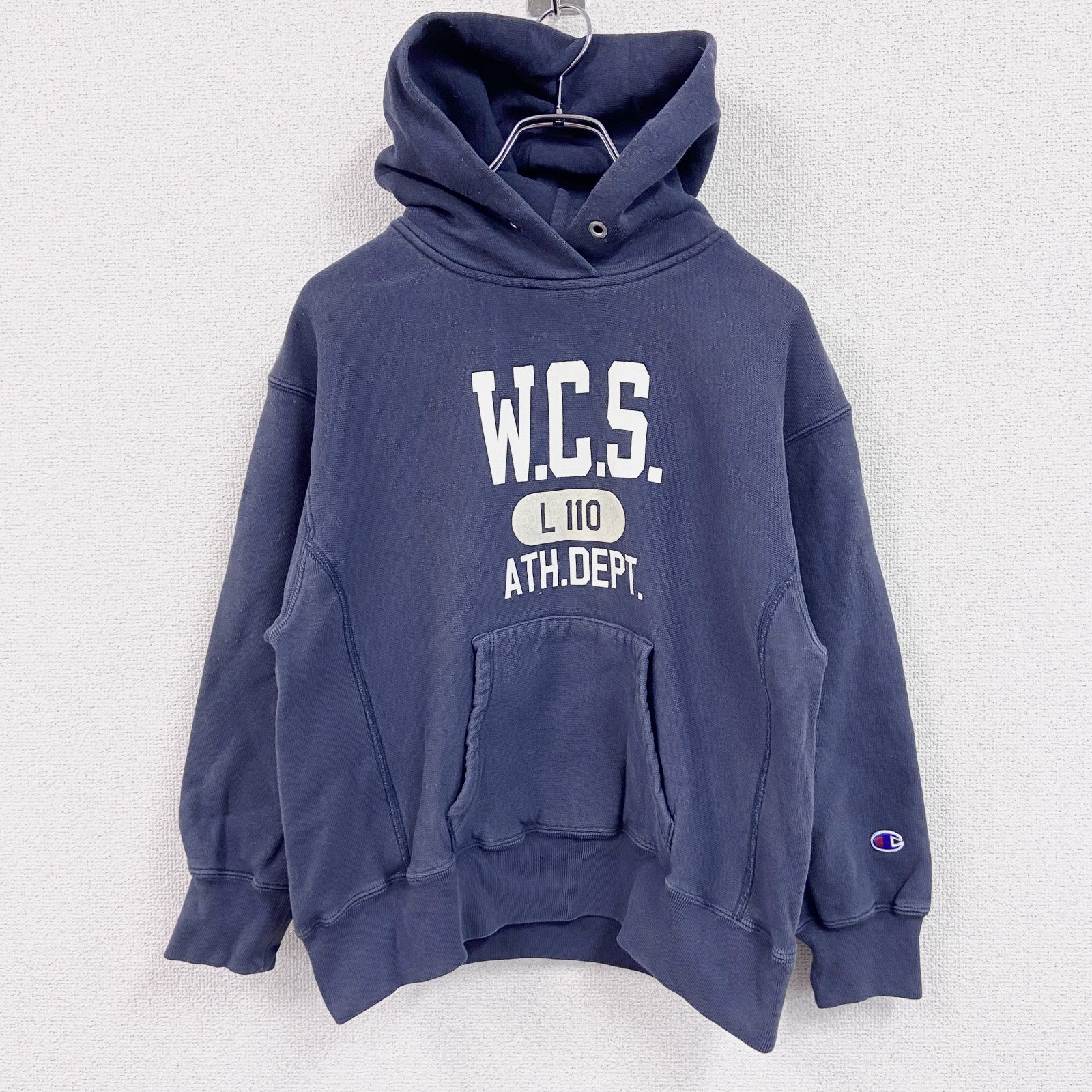 Champion　チャンピオン　リバースウィーブ　スウェットパーカー/フーディー　単色タグ　紺　ネイビー　Mサイズ