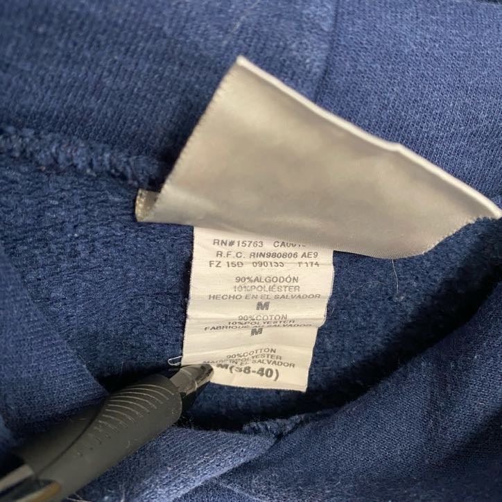 ～00s　Hanes　スウェットパーカー/フーディー　ドクロ　スカル　ヴィンテージ　紺　ネイビー　Mサイズ