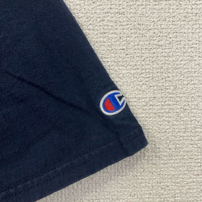 古着 used　champion チャンピオン　半袖カレッジプリントTシャツ　エンディコット大学　レトロ　ネイビー　XLサイズ