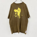 NESTA BRAND　ネスタ　半袖プリントTシャツ　フェード　クルーネック　茶色　ブラウン　XLサイズ