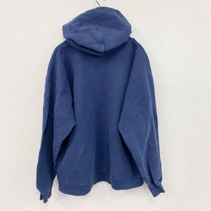 ～00s　Hanes　スウェットパーカー/フーディー　ドクロ　スカル　ヴィンテージ　紺　ネイビー　Mサイズ