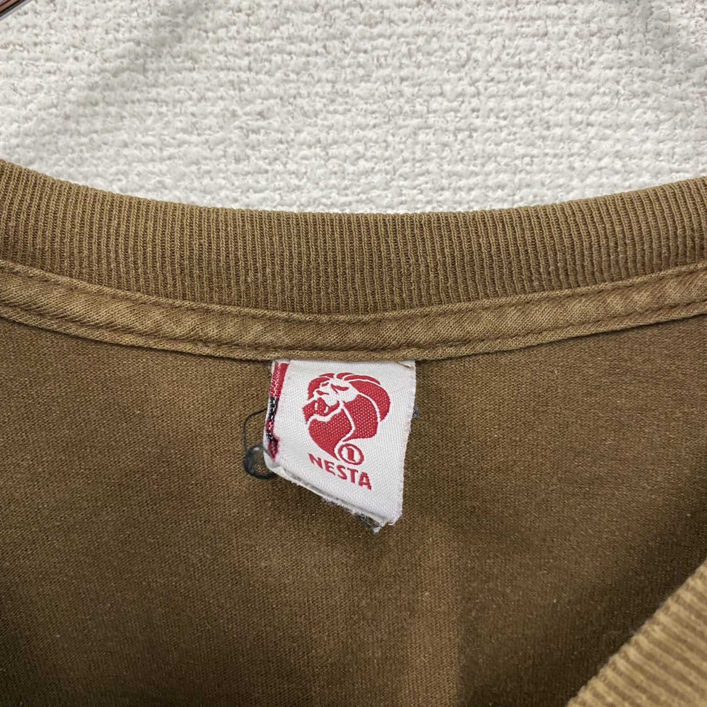 NESTA BRAND　ネスタ　半袖プリントTシャツ　フェード　クルーネック　茶色　ブラウン　XLサイズ