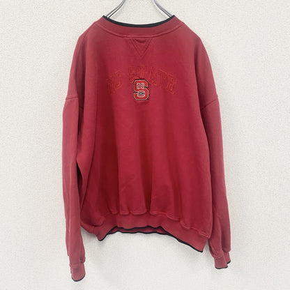 ～90s　RED OAK　スウェット/トレーナー　刺ロゴ　カレッジタイプ　ヴィンテージ　赤　レッド　XLサイズ