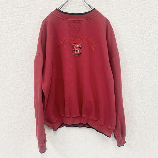 ～90s　RED OAK　スウェット/トレーナー　刺ロゴ　カレッジタイプ　ヴィンテージ　赤　レッド　XLサイズ