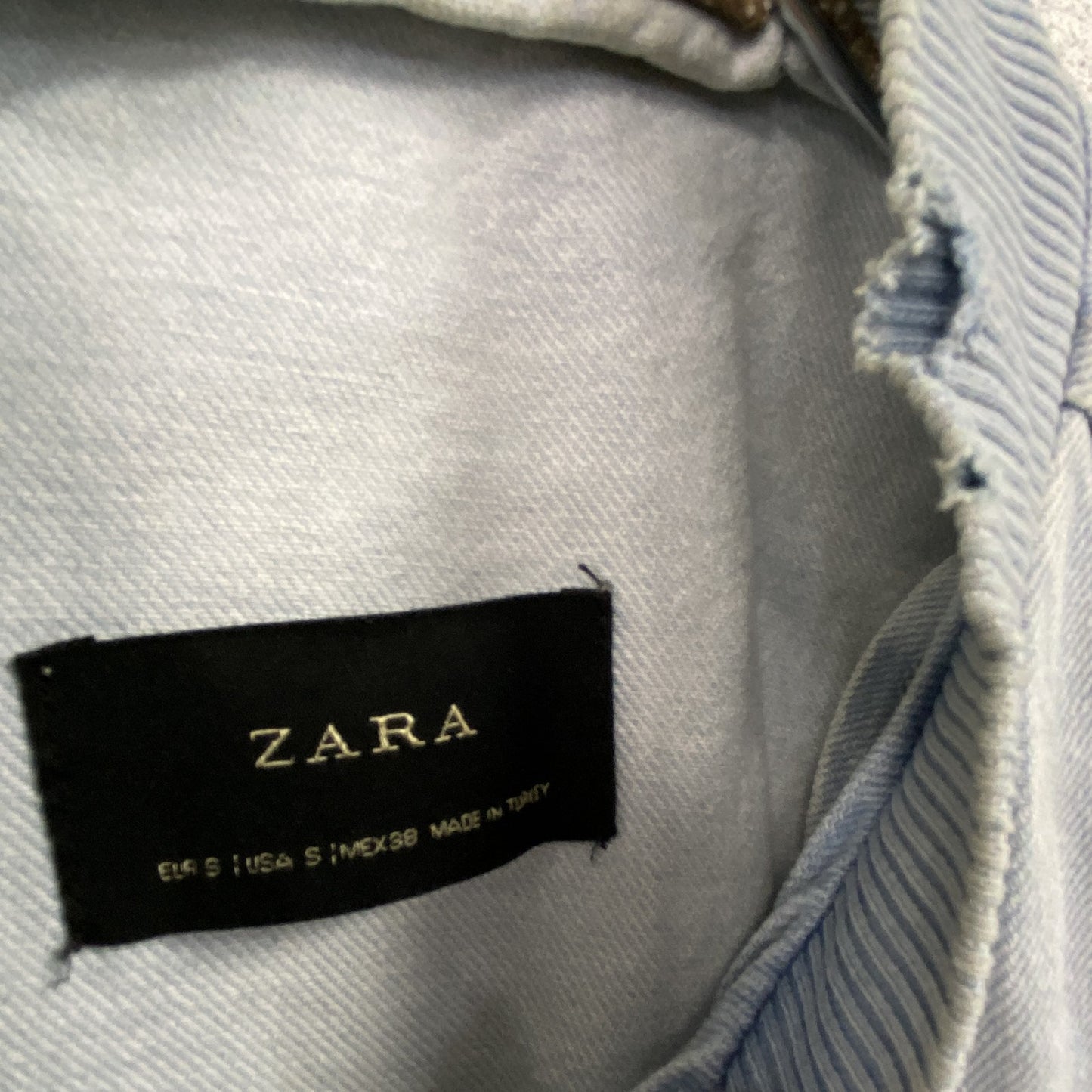 ZARA　ザラ　ブルゾン/デニムジャケット　ダメージ加工　インディゴ