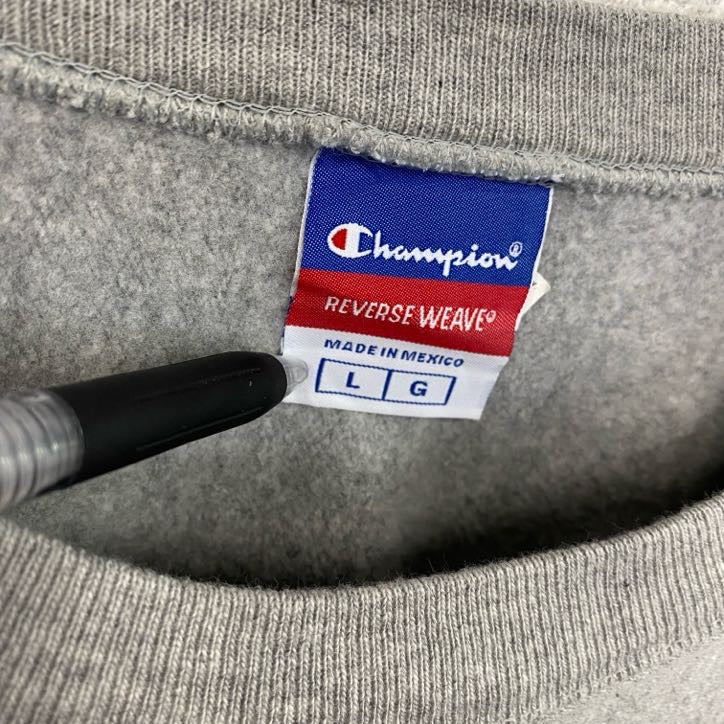Champion　チャンピオン　リバースウィーブ　スウェット/トレーナー　アーチプリント　グレー　Lサイズ