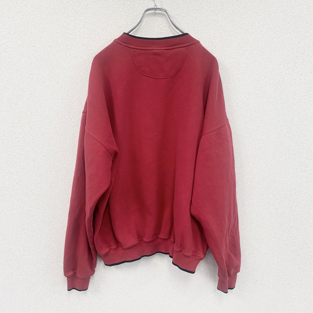 ～90s　RED OAK　スウェット/トレーナー　刺ロゴ　カレッジタイプ　ヴィンテージ　赤　レッド　XLサイズ