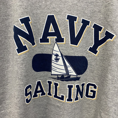 古着 used　champion チャンピオン　半袖プリントTシャツ　NAVY SAILING　クルーネック　グレー　Mサイズ