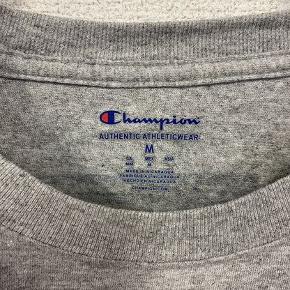 古着 used　champion チャンピオン　半袖プリントTシャツ　NAVY SAILING　クルーネック　グレー　Mサイズ