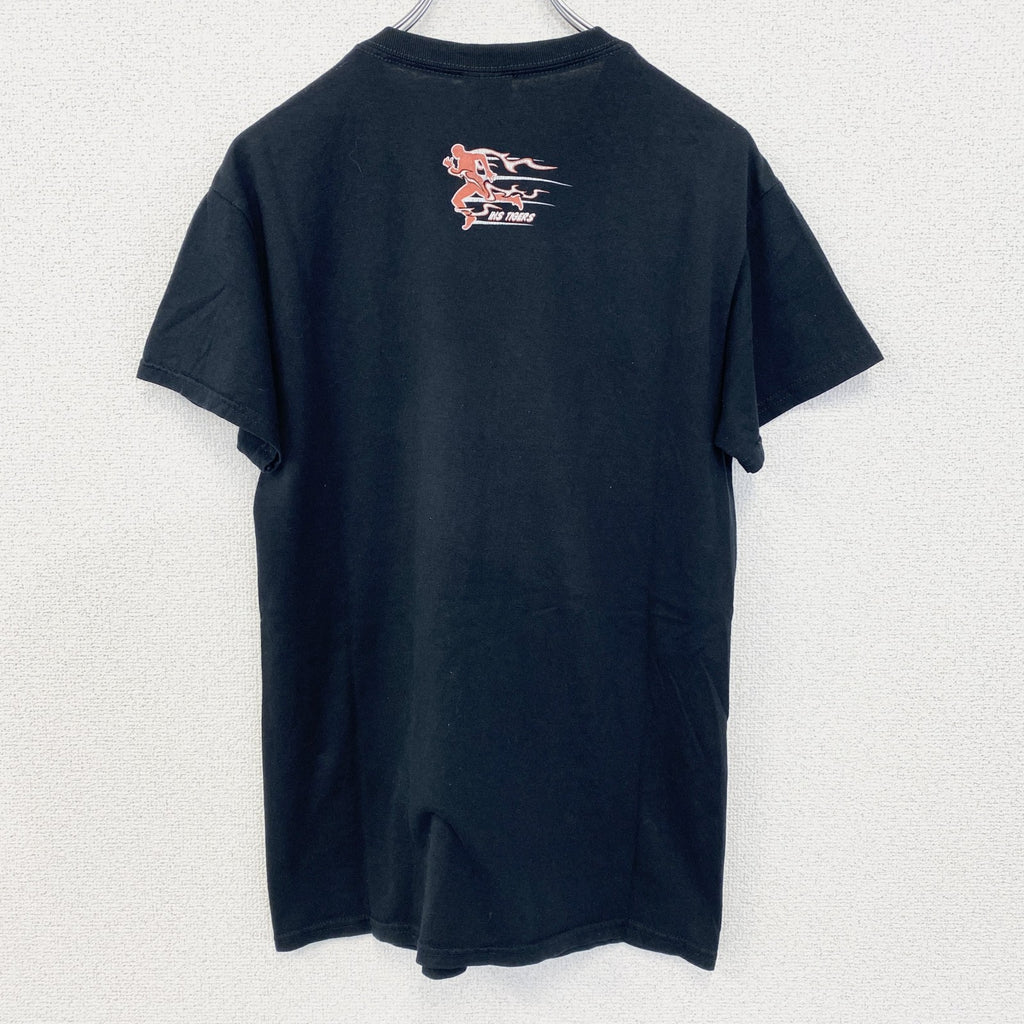 古着 used　GILDAN ギルダン　半袖スポーツデザインTシャツ　IP SWICH　陸上競技　クルーネック　黒　Sサイズ