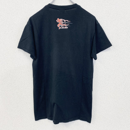 古着 used　GILDAN ギルダン　半袖スポーツデザインTシャツ　IP SWICH　陸上競技　クルーネック　黒　Sサイズ