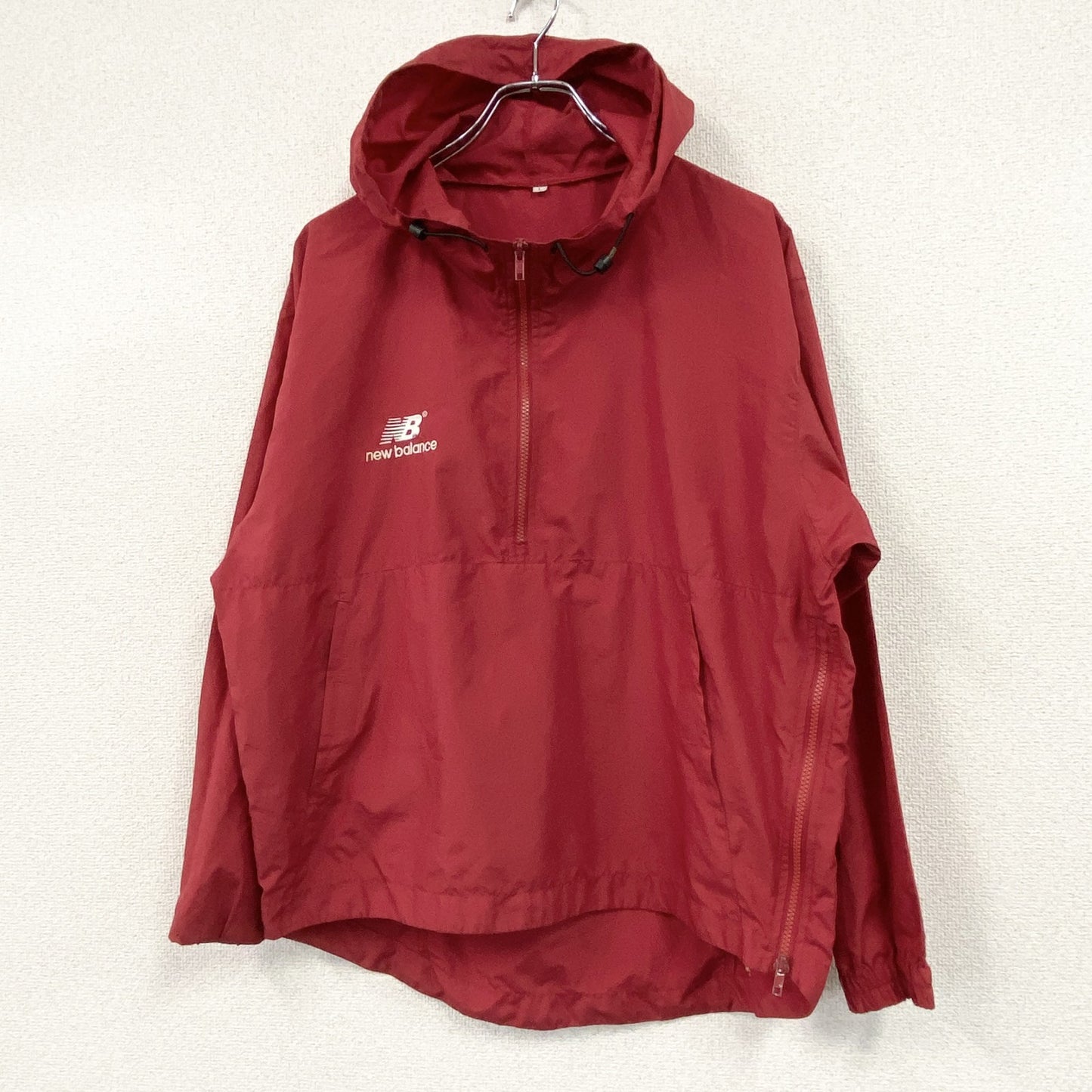 NEW BALANCE　ニューバランス　アノラックパーカー/フーディー　赤　レッド　Lサイズ
