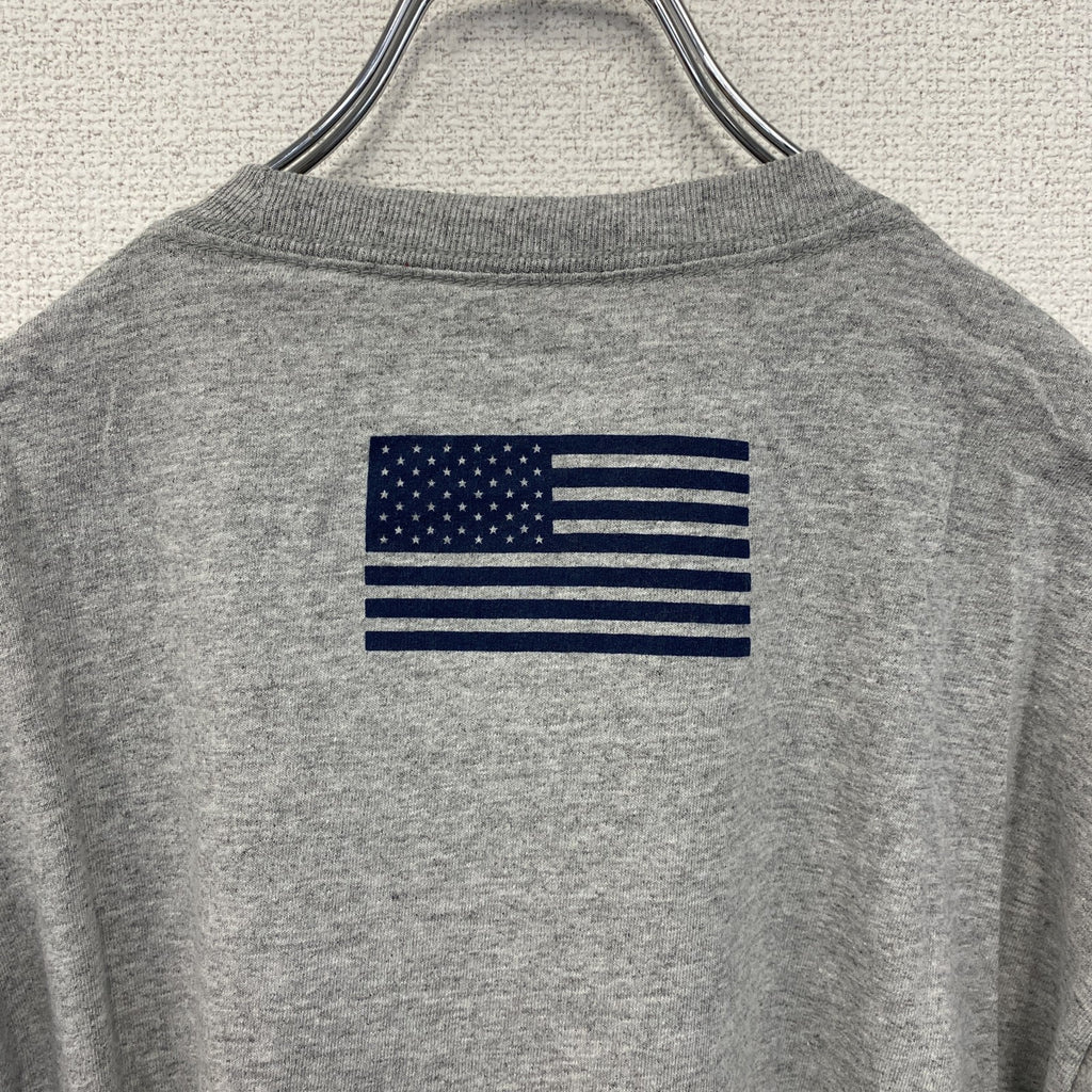 古着 used　champion チャンピオン　半袖プリントTシャツ　NAVY SAILING　クルーネック　グレー　Mサイズ