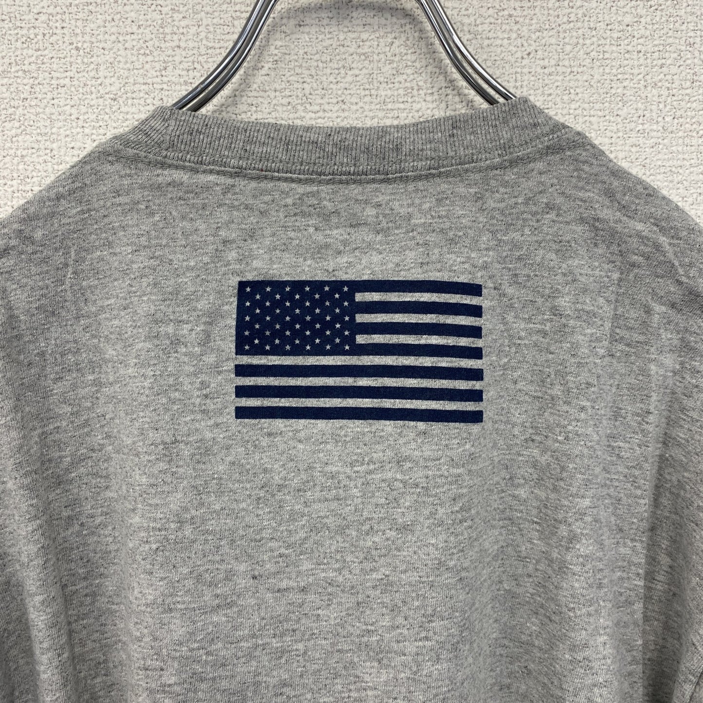 古着 used　champion チャンピオン　半袖プリントTシャツ　NAVY SAILING　クルーネック　グレー　Mサイズ