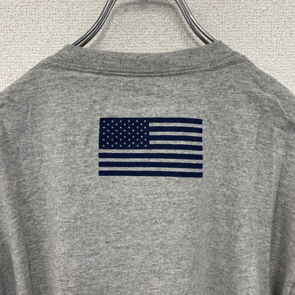 古着 used　champion チャンピオン　半袖プリントTシャツ　NAVY SAILING　クルーネック　グレー　Mサイズ