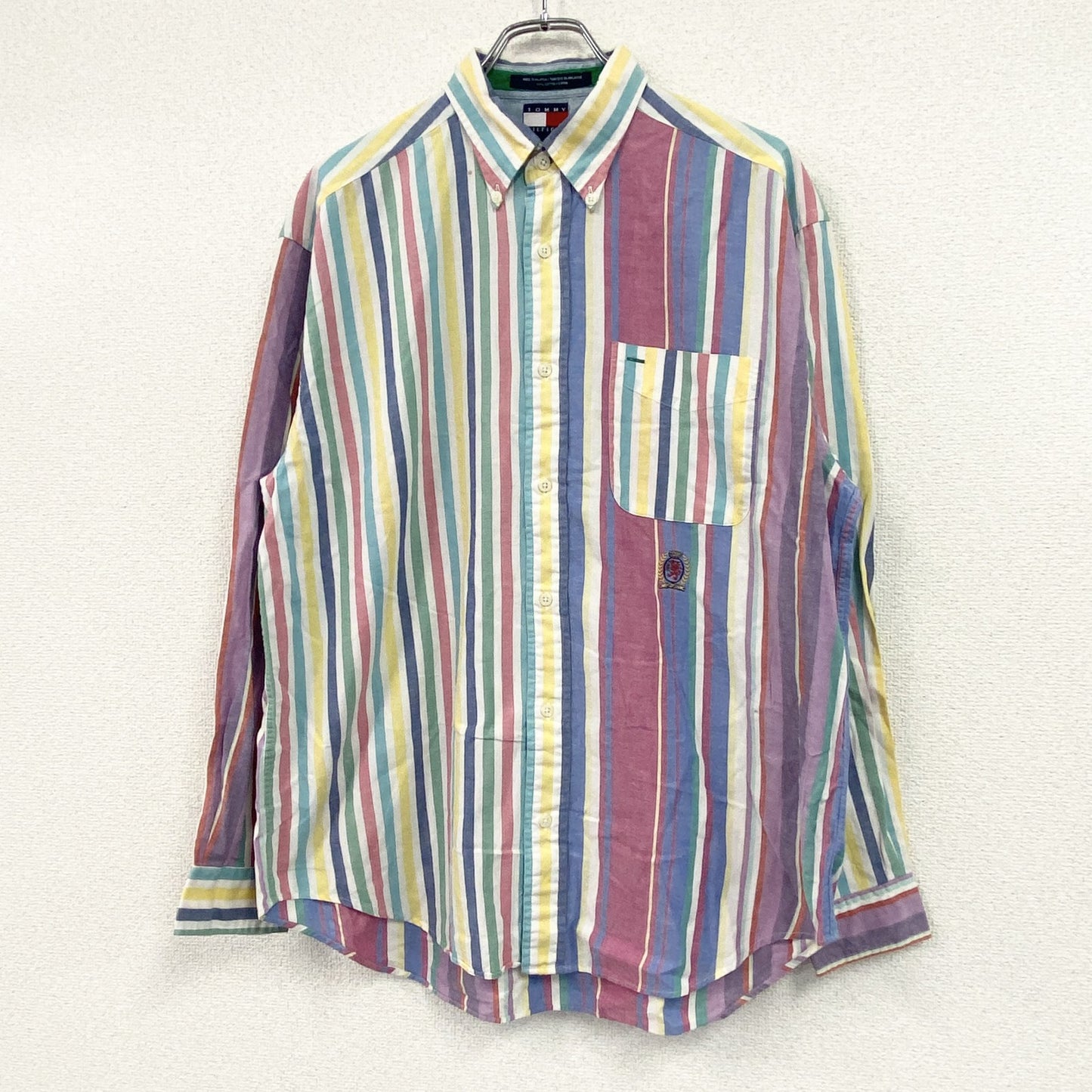 TOMMY HILFIGER　トミーヒルフィガー　長袖シャツ　ストライプ柄　マルチカラー　Mサイズ
