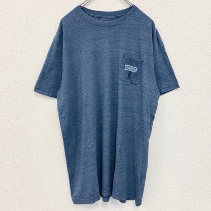 古着 used　THE NORTH FACE ザ・ノースフェイス　半袖バックプリントTシャツ　胸ポケット　ネイビー　XLサイズ