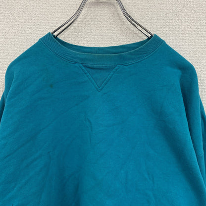90s　OLD GAP　オールドギャップ　スウェット/トレーナー　前V　ヴィンテージ　ターコイズブルー　Lサイズ