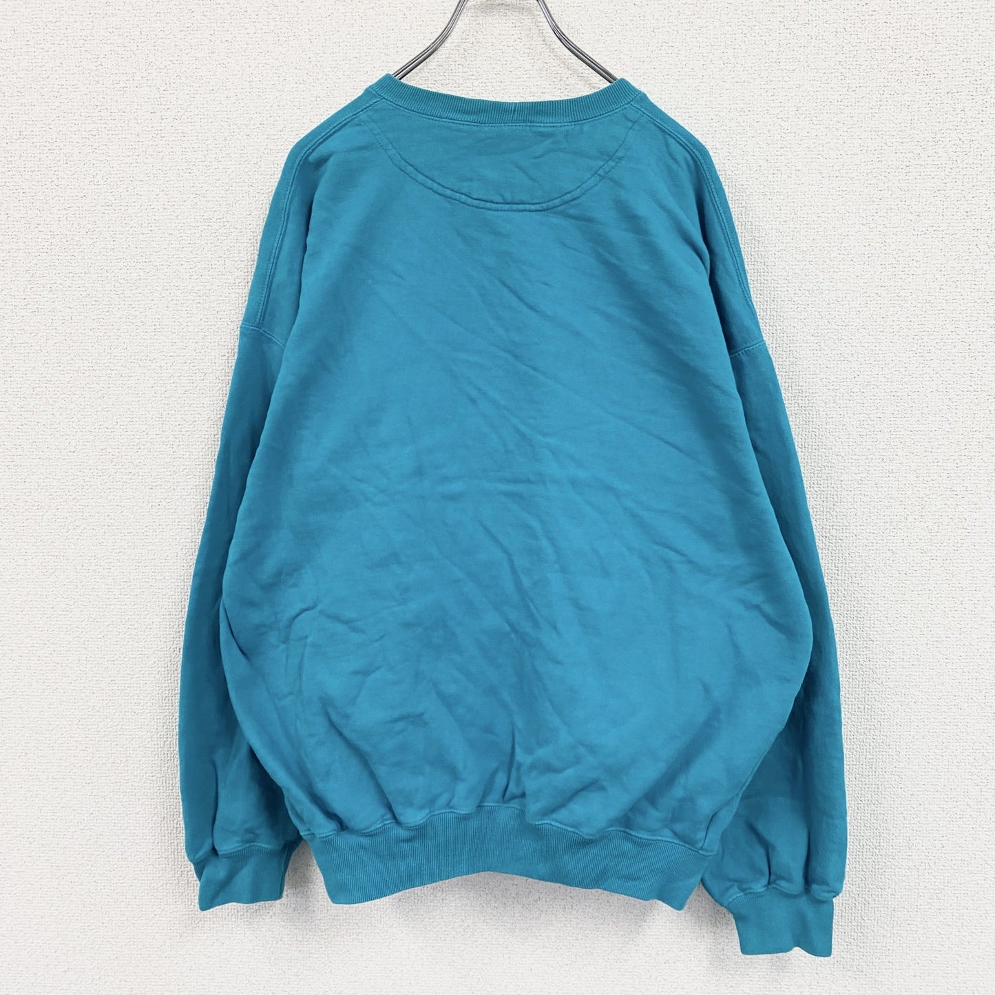 90s　OLD GAP　オールドギャップ　スウェット/トレーナー　前V　ヴィンテージ　ターコイズブルー　Lサイズ
