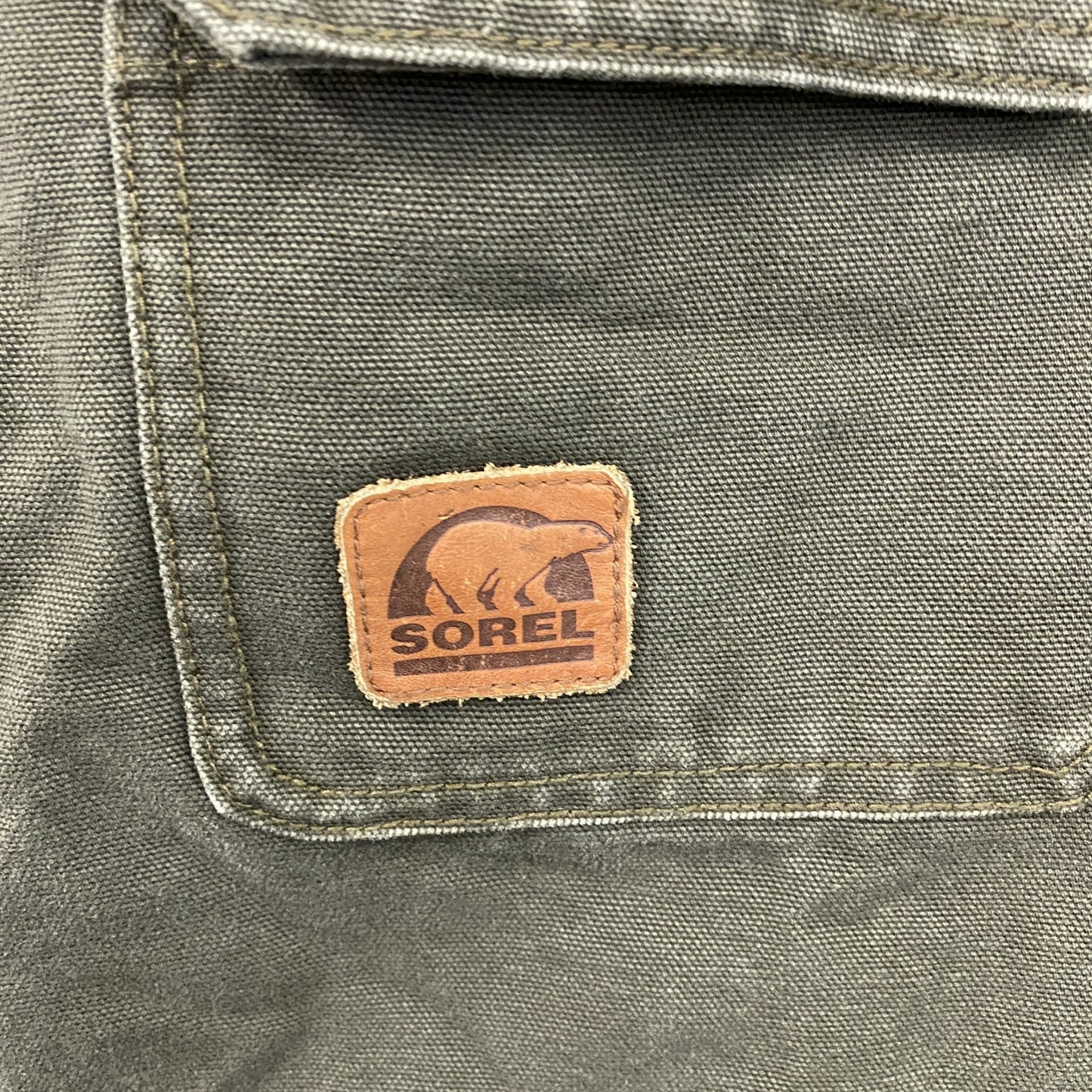 SOREL　ダックカバーオール　フルボタンダックジャケット　5つポケット　コーデュロイカラー　カーキ　Lサイズ