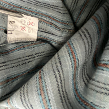 pierre cardin ピエールカルダン　長袖シャツ　総柄　ブルーグレイ　Lサイズ