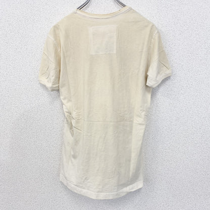 古着 used　Tazzio　半袖プリントTシャツ　CAR QUEEN KILLERS　レトロ風　クルーネック　ベージュ　Mサイズ
