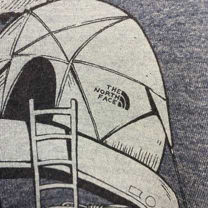 古着 used　THE NORTH FACE ザ・ノースフェイス　半袖バックプリントTシャツ　胸ポケット　ネイビー　XLサイズ