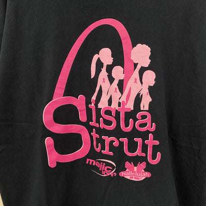 古着 used　GILDAN ギルダン　半袖プリントTシャツ　Sista Strut　クルーネック　春夏服　レトロ　黒　Lサイズ