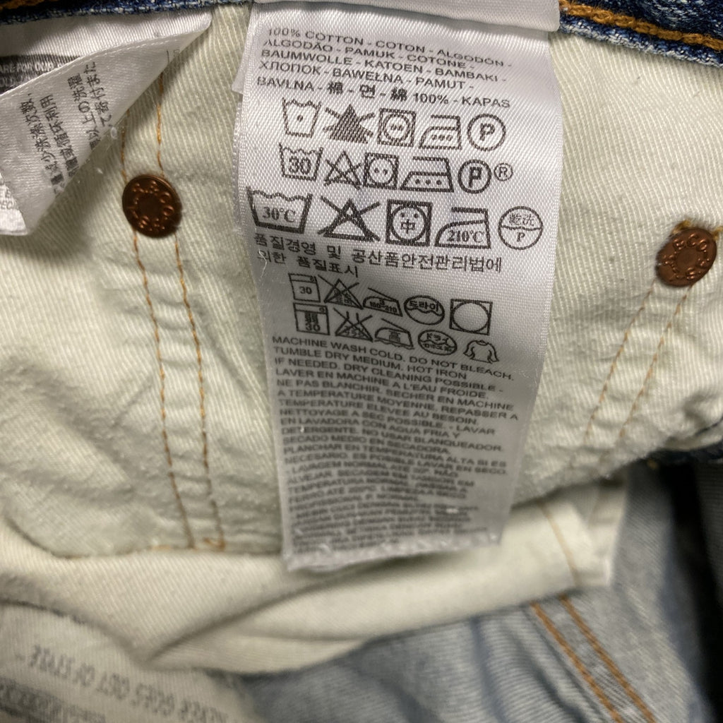 Levi's　リーバイス　505　デニムパンツ/ジーンズ　ジップフライ　縦落ち　鬼ヒゲ　インディゴ　W32サイズ