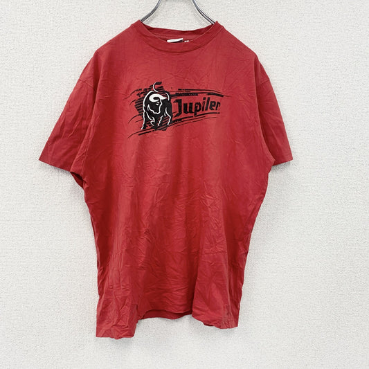 Jupiler　ジュピラー　半袖プリントアニマルTシャツ　ビール　赤　レッド　Lサイズ