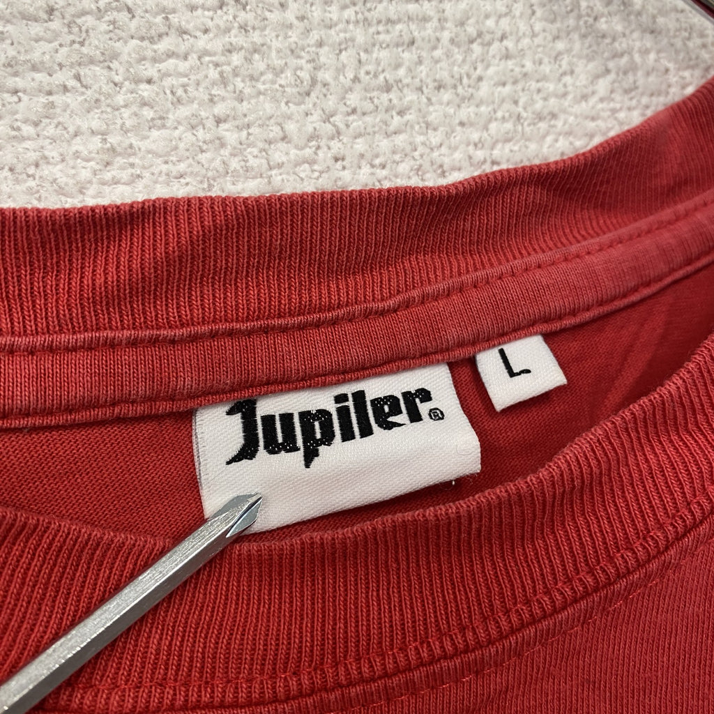 Jupiler　ジュピラー　半袖プリントアニマルTシャツ　ビール　赤　レッド　Lサイズ