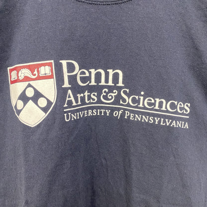 古着 used　champion　チャンピオン　半袖カレッジプリントTシャツ　ペンシルベニア大学　ネイビー　紺　Mサイズ