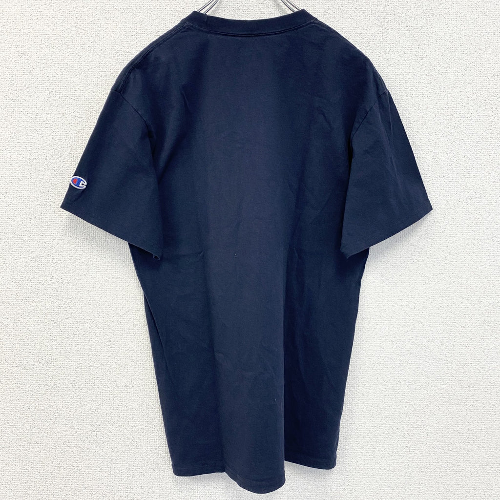 古着 used　champion　チャンピオン　半袖カレッジプリントTシャツ　ペンシルベニア大学　ネイビー　紺　Mサイズ