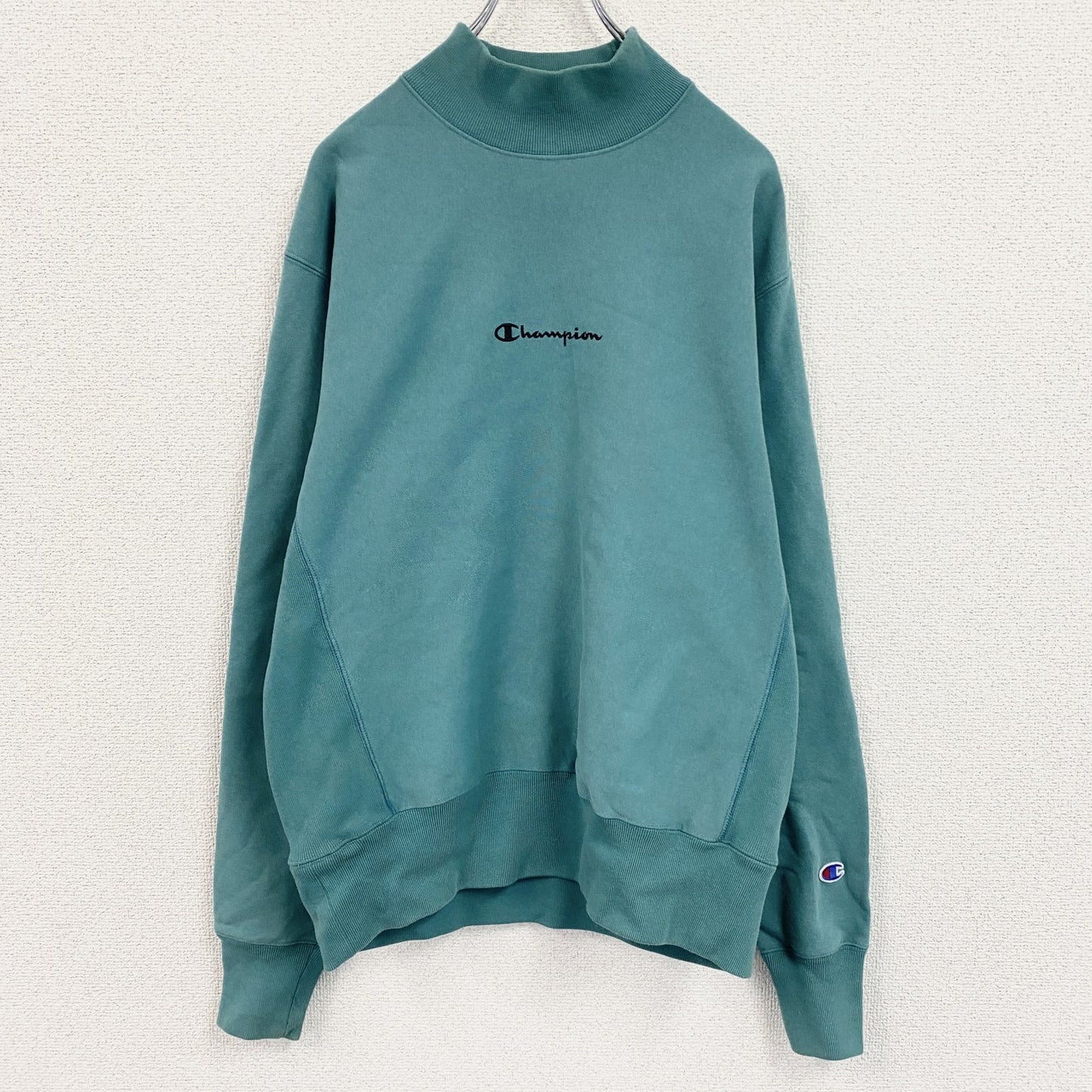 Champion　チャンピオン　リバースウィーブ　ハイネックスウェット/トレーナー　エメラルドグリーン　Mサイズ