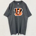 古着 used　半袖プリントTシャツ　NFL　TEAM　APPAREL　シンシナティ・ベンガルズ　フットボール　グレー　Lサイズ