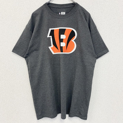 古着 used　半袖プリントTシャツ　NFL　TEAM　APPAREL　シンシナティ・ベンガルズ　フットボール　グレー　Lサイズ