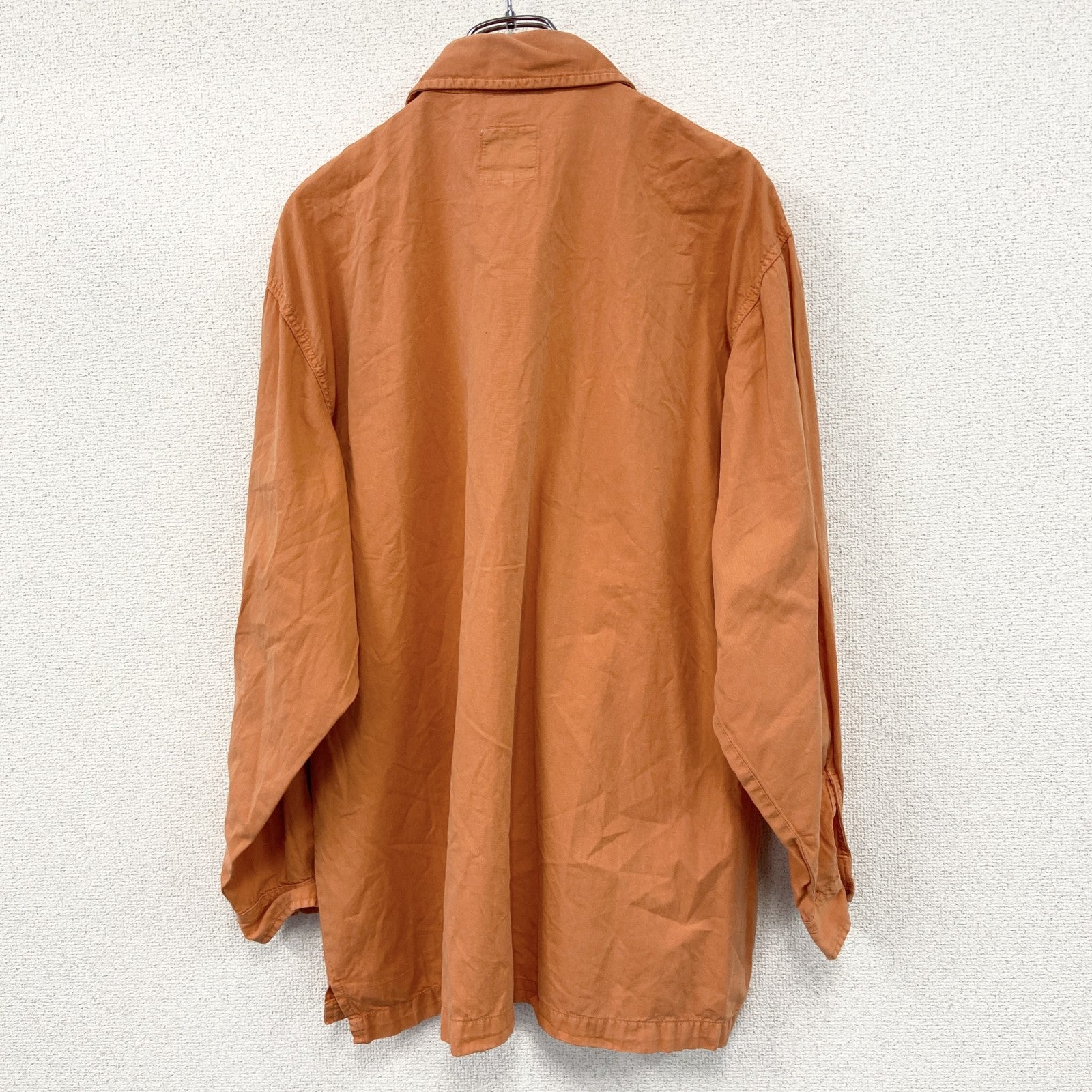 ～90s　CANOE BASICS 　フルジップシャツジャケット　ユーロヴィンテージ　ポケット付き　ヴィンテージ　オレンジ　Mサイズ