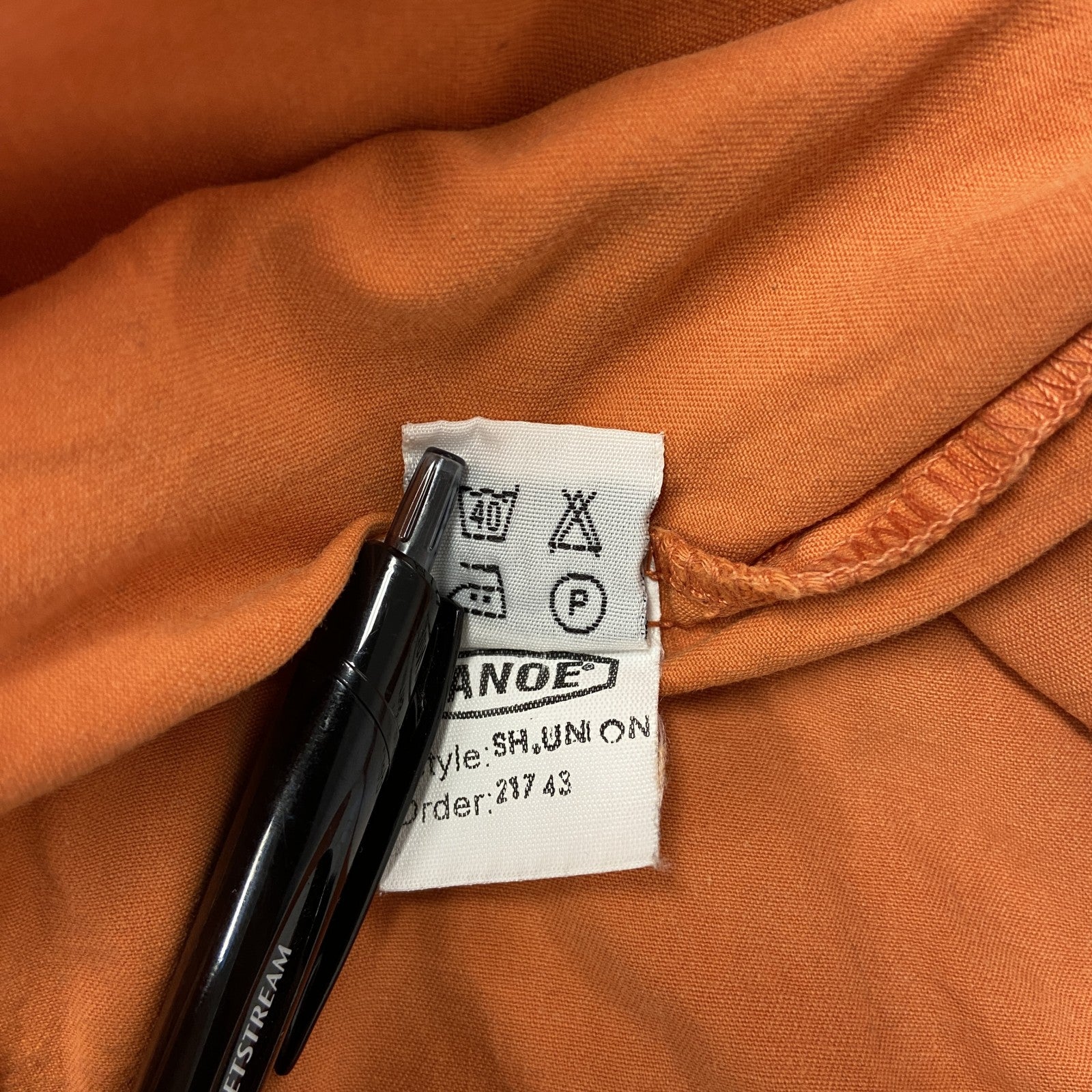 ～90s　CANOE BASICS 　フルジップシャツジャケット　ユーロヴィンテージ　ポケット付き　ヴィンテージ　オレンジ　Mサイズ