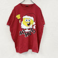 スポンジボブ　半袖プリントアニメTシャツ　キャラクターT　クリスマス　赤　レッド　XLサイズ