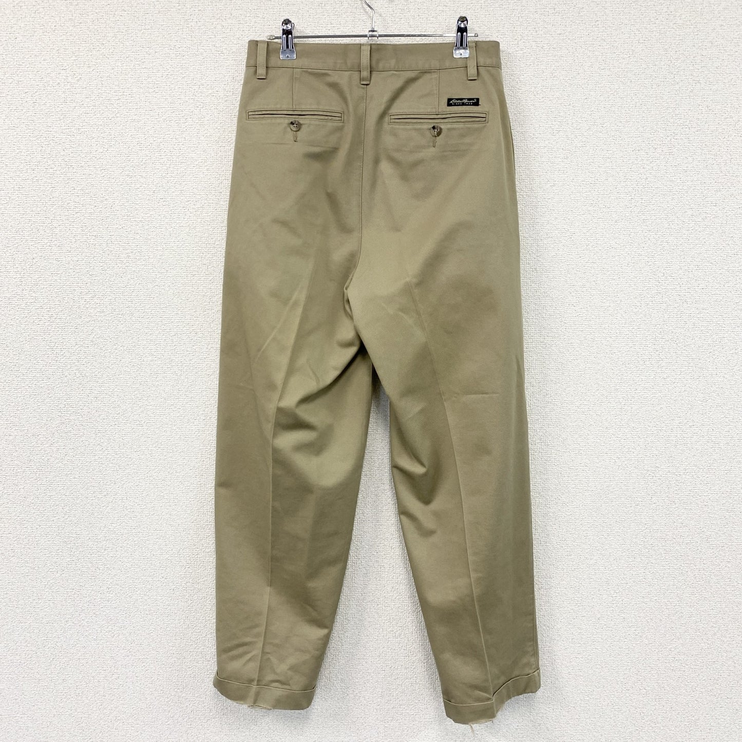 00s　Eddie Bauer　エディーバウアー　KHAKIS　チノパンツ　ツータック　ヴィンテージ　ベージュ　W30サイズ