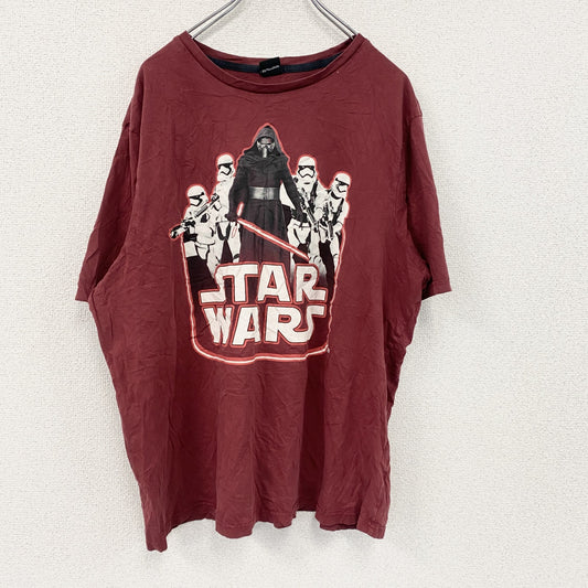 STAR WARS　スターウォーズ　Disney　ディズニー　半袖プリントムービーTシャツ　赤　レッド　XLサイズ