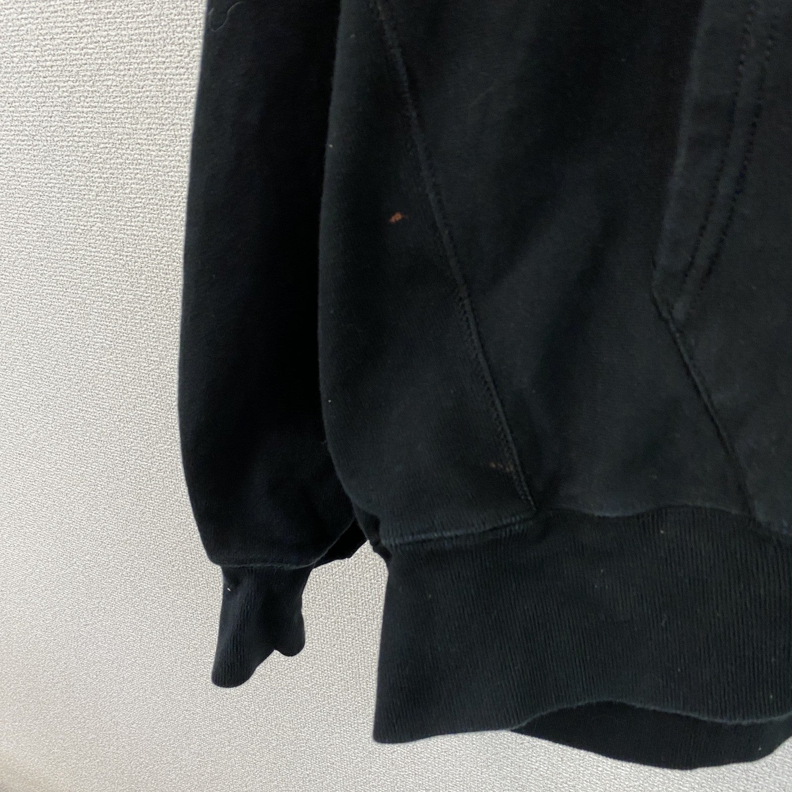 Champion　チャンピオン　リバースウィーブ　スウェットパーカー/フーディー　デカロゴ　黒　ブラック　XLサイズ